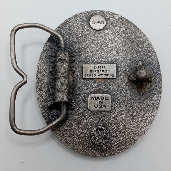 Tennis Belt Buckle Vintage 1977 Pro Racket Serve Player Ball Shoes Sports - Picture 3 of 9